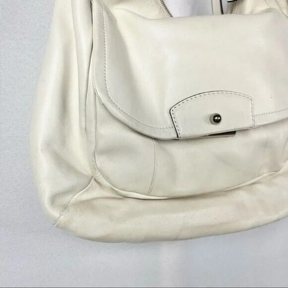 Coach Kristin White Leather Hobo Shoulder Satchel Bag - Picture 6 of 11